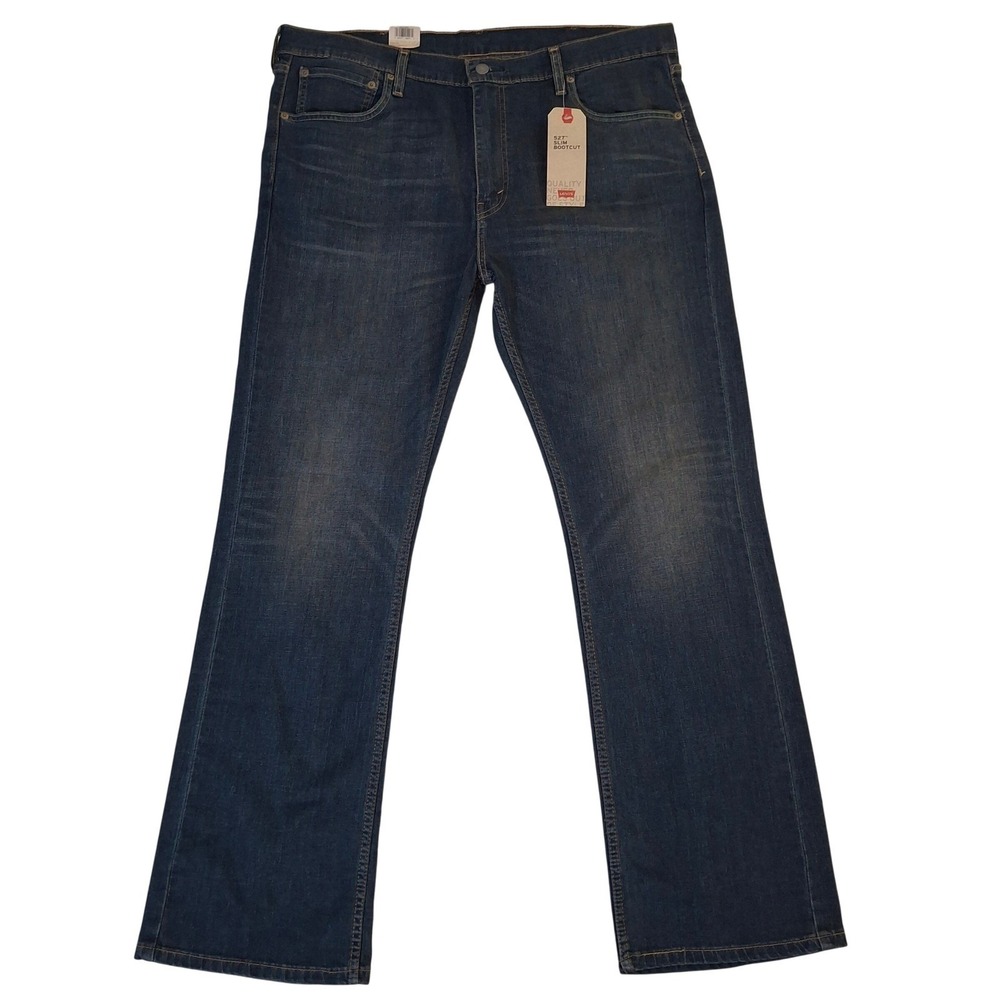 Levis 527 Slim Bootcut Jeans Mens 40x32 Dark Wash Indigo Stretch Denim NWT